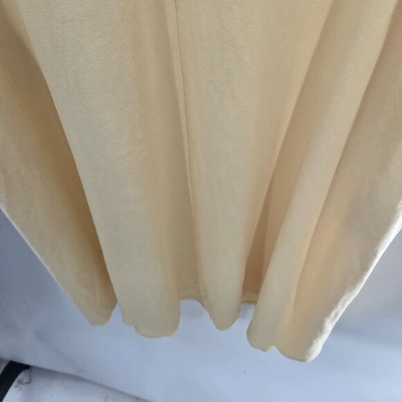 J. Jill Butter Yellow Lemonzest Rayon Big Pocket Collar V-Neck Midi Dress Small - Picture 7 of 16